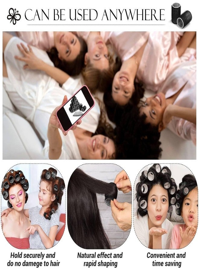 Spoken Hair Curlers Rollers, 6Pcs Hair Rollers Hair Curlers Self Grip Holding Rollers with 6Pcs Hair Clips for Long Medium Short Thick Fine Thin Hair Bangs Volume - Image 5