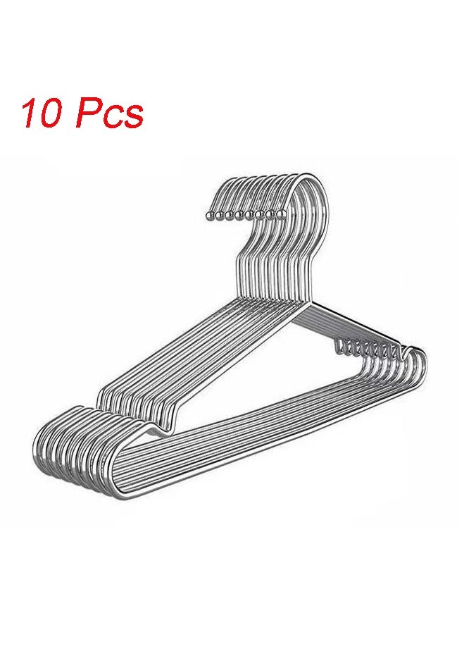 HOMESTAR 10 Pcs Heavy Duty Stainless Steel Hangers - Super Strong Metal Clothes Hooks for Coats, Abayas, Dresses | Rustproof & Non-Bendable - Image 1