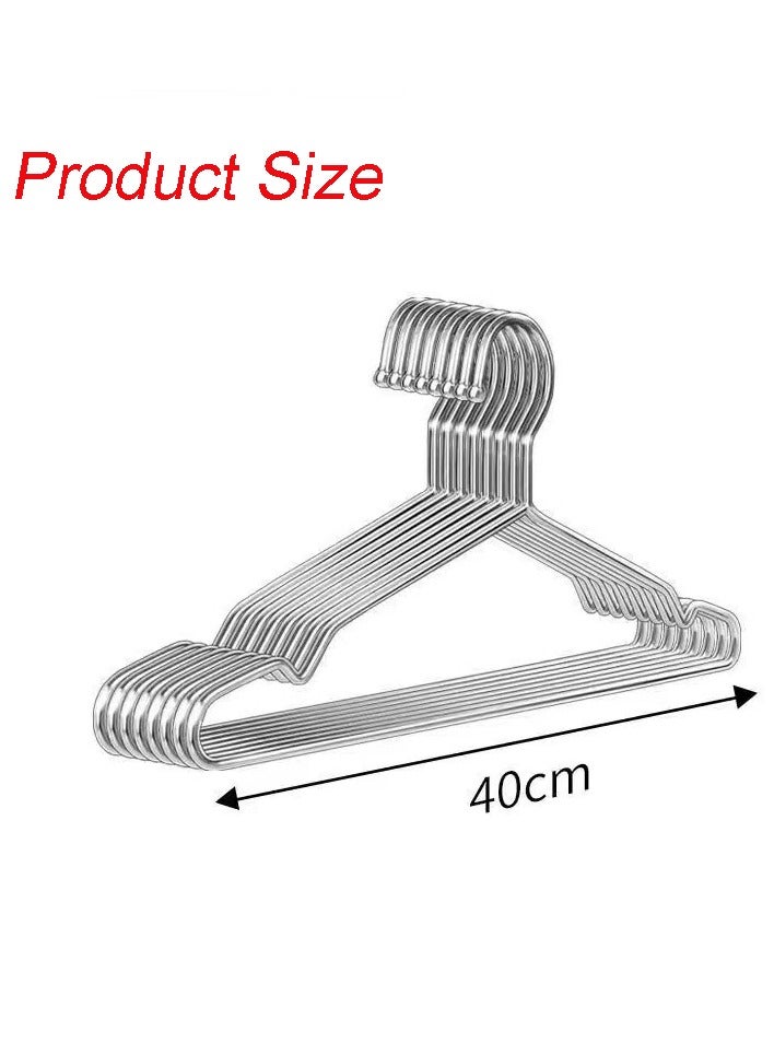 HOMESTAR 10 Pcs Heavy Duty Stainless Steel Hangers - Super Strong Metal Clothes Hooks for Coats, Abayas, Dresses | Rustproof & Non-Bendable - Image 2