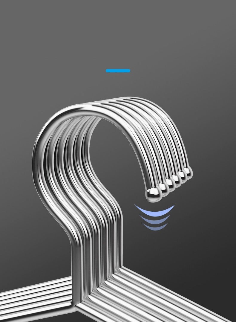 HOMESTAR 10 Pcs Heavy Duty Stainless Steel Hangers - Super Strong Metal Clothes Hooks for Coats, Abayas, Dresses | Rustproof & Non-Bendable - Image 4