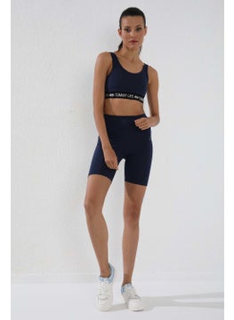Tommy Life Indigo Women's High Waist Slimming Short Biker Leggings - 91007  - Image 1