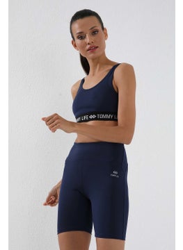 Tommy Life Indigo Women's High Waist Slimming Short Biker Leggings - 91007  - Image 2