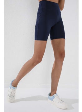 Tommy Life Indigo Women's High Waist Slimming Short Biker Leggings - 91007  - Image 3
