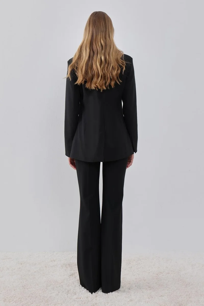 Pieces Of Melon Black Flare Leg Trousers