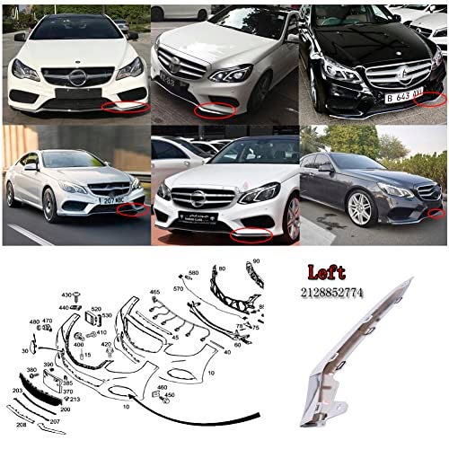 CNUPSM Front Bumper Chrome Trim Molding LH Driver Side A2128852774 Compatible With 2014-2016 Mercedes Benz E-Class W212 E250 E350 E400 E500 E550 Does Not Fit Coupe - Image 5