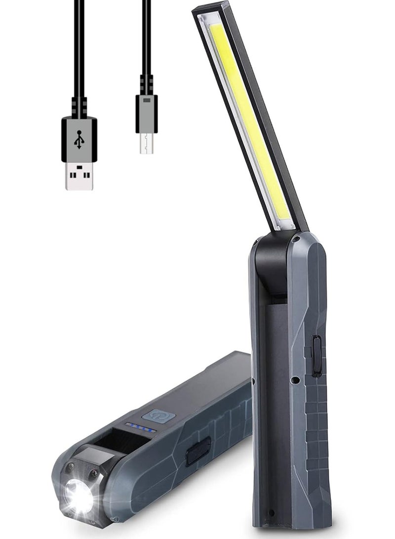 Y&D Multifunctional LED Camping Lights Rechargeable and Work Light 270° Rotate Foldable with Magnet Base and Hook Portable  Battery fot Camping USB Rrechargeable Camping Light COB Strong Light Work Light Car Overhaul Light Flash Light Emergency Light Rechargeable Ideal For Camping Car Repairing  Workshop BBQ Light - Image 1