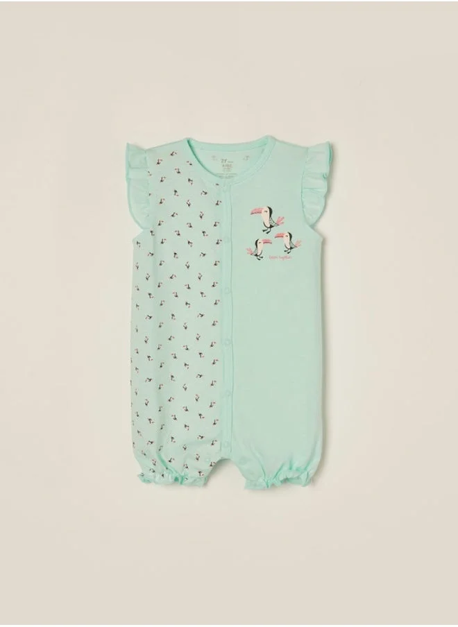 زيبي Romper Pyjamas for Baby Girls 'Better Together', Aqua Green