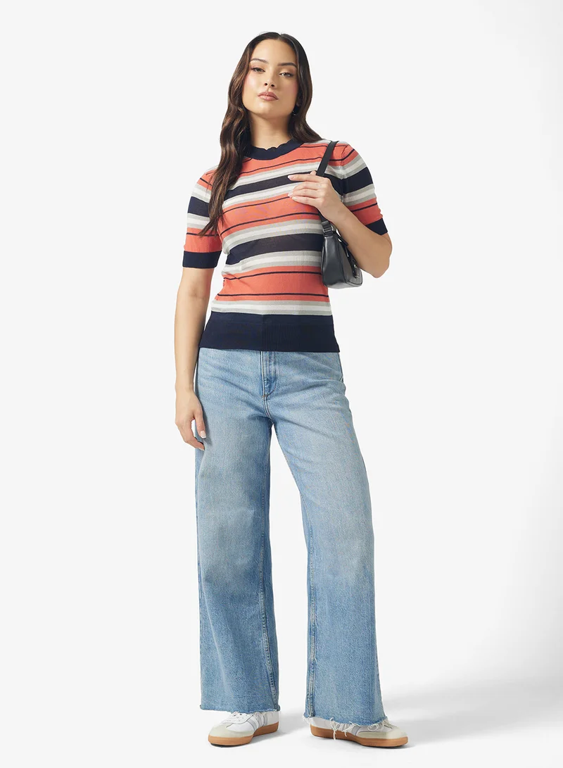 Ginger Fine Knit Stripe Sweater