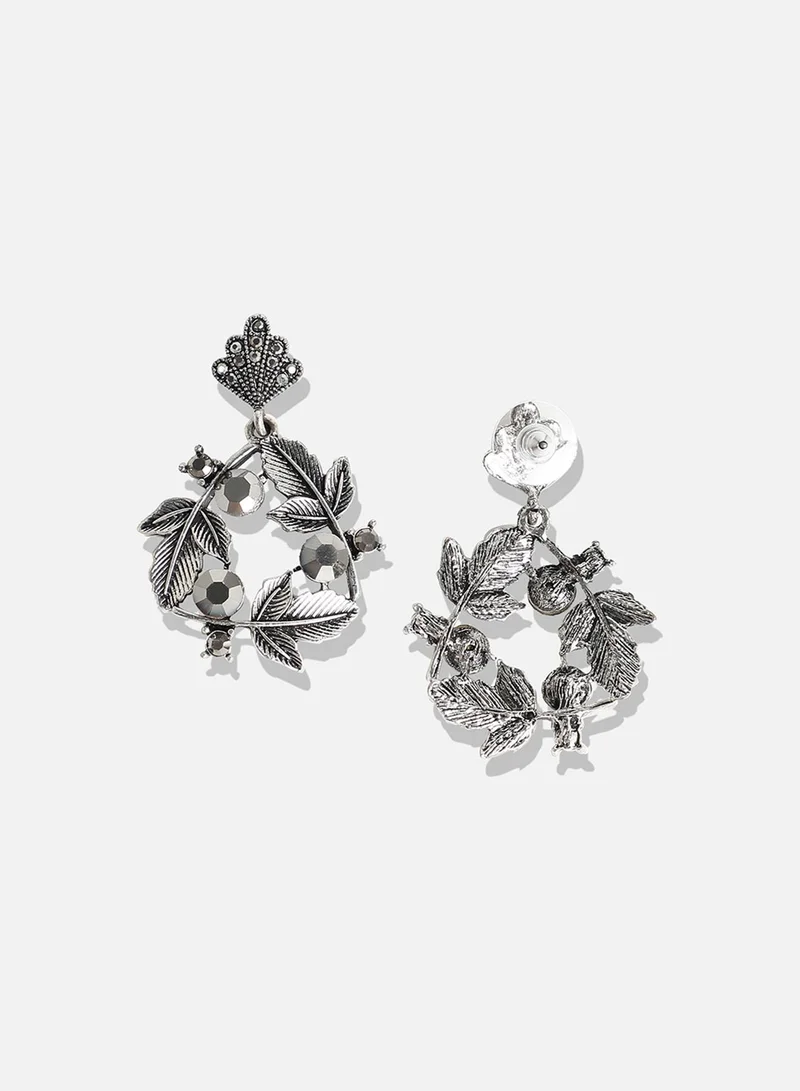 SOHI Foliage Triangle Artificial Drop Earring Jewellery