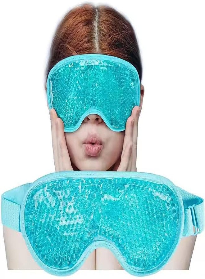 WROPZO Cooling Gel Eye Mask for Puffy Eyes, Dark Circles & Dry Eyes - Reusable Hot & Cold Compress with Soft Gel Beads - Adjustable Strap for Headache, Stress Relief, Face Spa & Sleep Therapy - Image 1