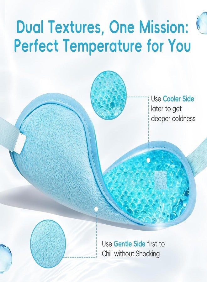 WROPZO Cooling Gel Eye Mask for Puffy Eyes, Dark Circles & Dry Eyes - Reusable Hot & Cold Compress with Soft Gel Beads - Adjustable Strap for Headache, Stress Relief, Face Spa & Sleep Therapy - Image 4
