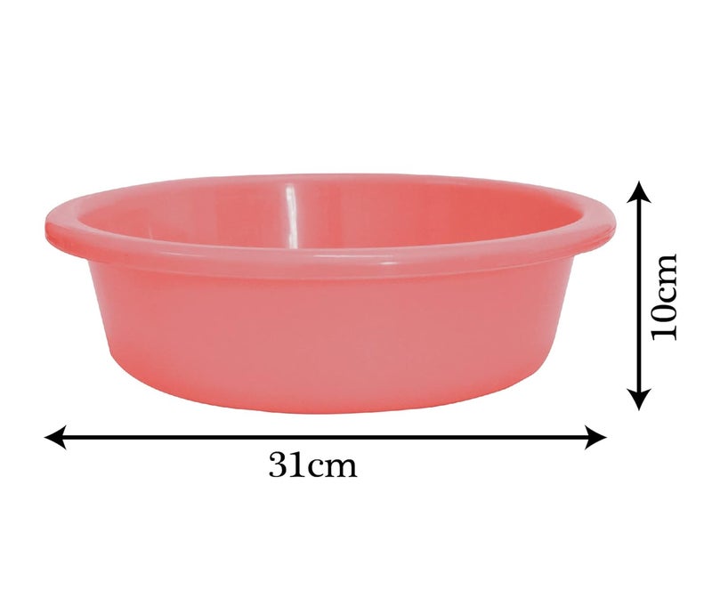 Kuber Industries Kuber Industries Multiuses Unbreakable Plastic Knead Dough Basket/Basin Bowl For Home & Kitchen 6 Ltr- Pack of 2 (Light Pink)  - Image 5