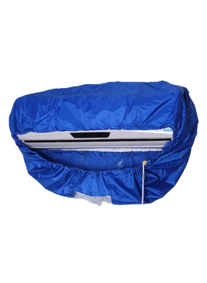 1PCS Air Conditioning Cover Washing Wall Mounted Air Conditioner Cleaning Protective Dust Cover Clean Tool Tightening Belt for 2-3P Waterproof Protector Blue  - Image 1