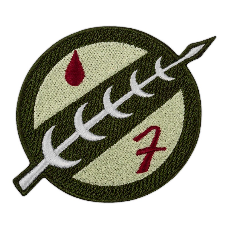 Boba Fett Crest Patch  Mandalorian Bounty Hunter Emblem  Star TV Series  Embroidered Iron On  Size 31 x 29 inches