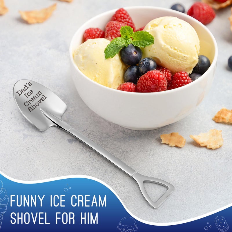 LEJIAJINW Dad Fathers Day Birthday Gift, from Daughter/Son, Fathers Day for Dad Daddy Grandpa Husband, Funny Dad's Ice Cream Shovel Daddy Father-in-Law Grandfather Valentines Stuffers Easter Basket Essentials - Image 2