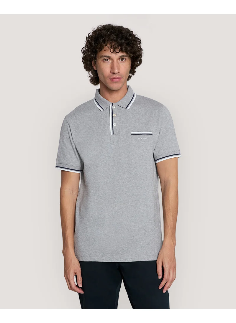 غانت Gant 2-Col Tipping Ss Pique Polo