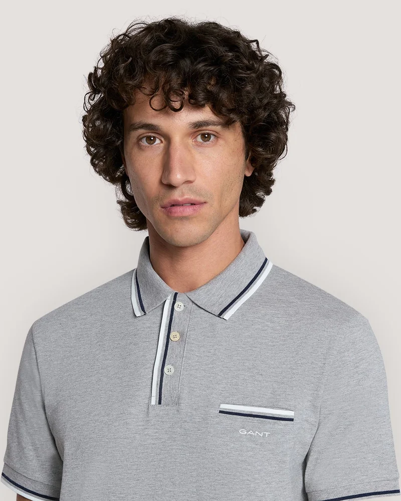 GANT  Gant 2-Col Tipping Ss Pique Polo for Men | Best Price UAE