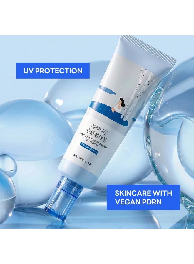 ROUND LAB Birch Juice Moisturizing Sun Serum with Vegan PDRN, 50ml - Image 4