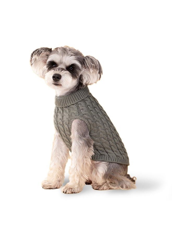 krastmon Dog Sweater, Grey XL Dog Pullover Sweater, Turtleneck Knitwear, Dog Outfits for Small Dogs and Medium Dogs, Warm Clothes for Bulldog, Poodle, Yorkshire, Cocker Spanie etc. - Image 1