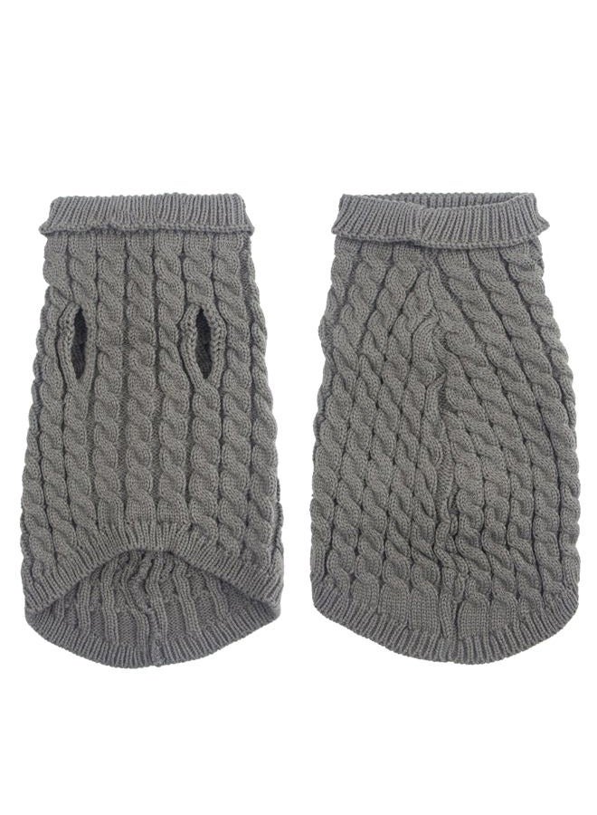 krastmon Dog Sweater, Grey XL Dog Pullover Sweater, Turtleneck Knitwear, Dog Outfits for Small Dogs and Medium Dogs, Warm Clothes for Bulldog, Poodle, Yorkshire, Cocker Spanie etc. - Image 2
