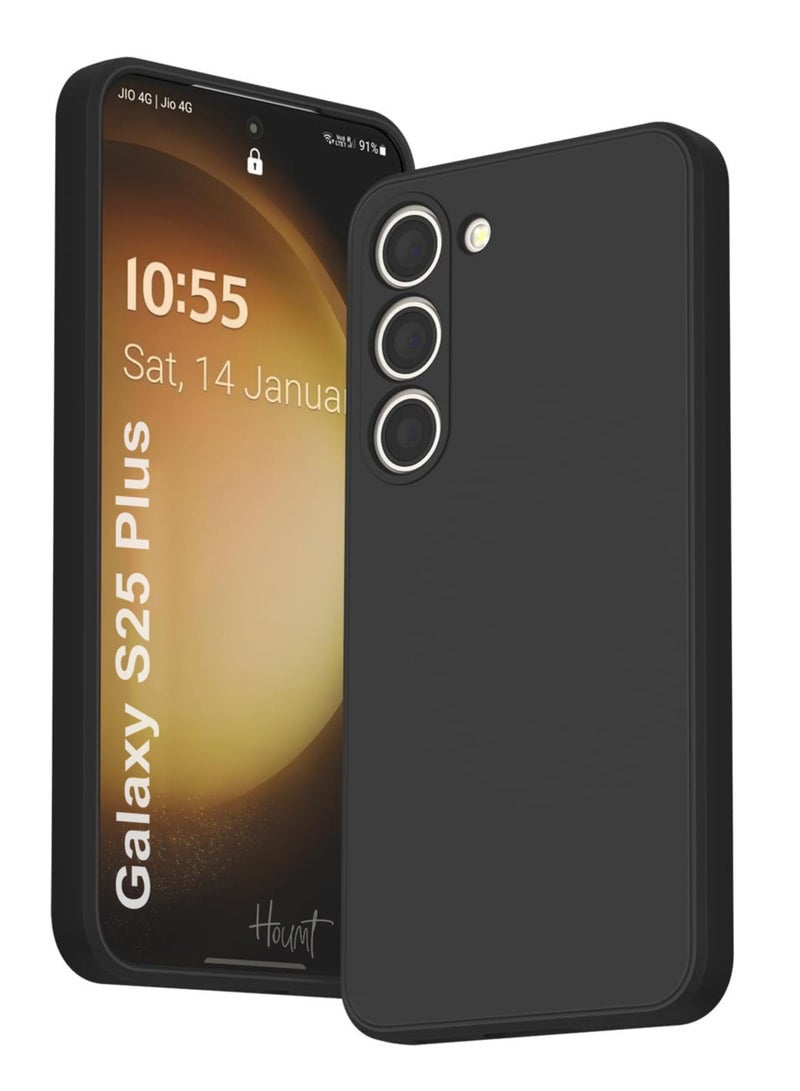 حومة غطاء حماية لهاتف سامسونج S25 بلس، مصنوع من جل السيليكون السائل الناعم، ومضاد للخدش، ومضاد للصدمات، وغطاء حماية لهاتف سامسونج جالاكسي S25 بلس مقاس 6.7 بوصة - Image 1