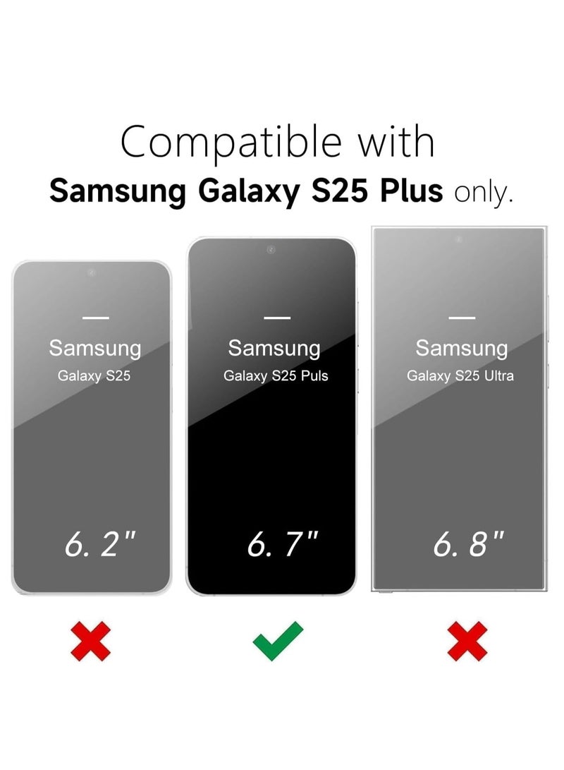 حومة غطاء حماية لهاتف سامسونج S25 بلس، مصنوع من جل السيليكون السائل الناعم، ومضاد للخدش، ومضاد للصدمات، وغطاء حماية لهاتف سامسونج جالاكسي S25 بلس مقاس 6.7 بوصة - Image 2