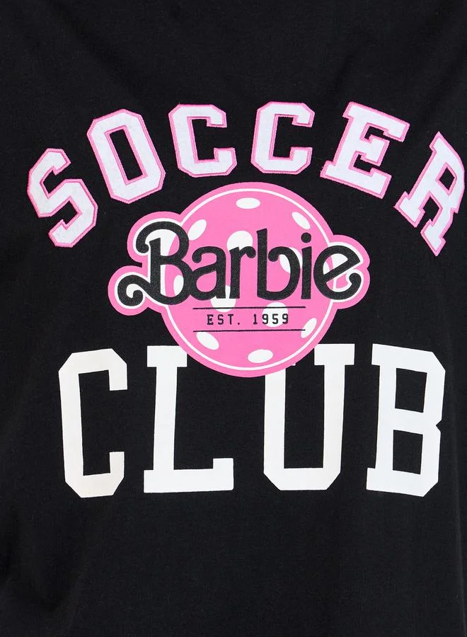 Styli Barbie Soccer Club Graphic Print Oversized T-Shirt