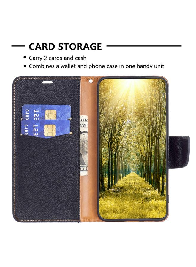 S-TOP Case For Samsung Galaxy A54 5G Litchi Texture Pure Color Leather Phone Case - Image 4