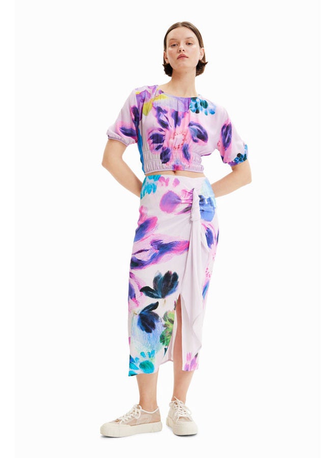 DESIGUAL M. Christian Lacroix handkerchief slit midi skirt  - Image 1