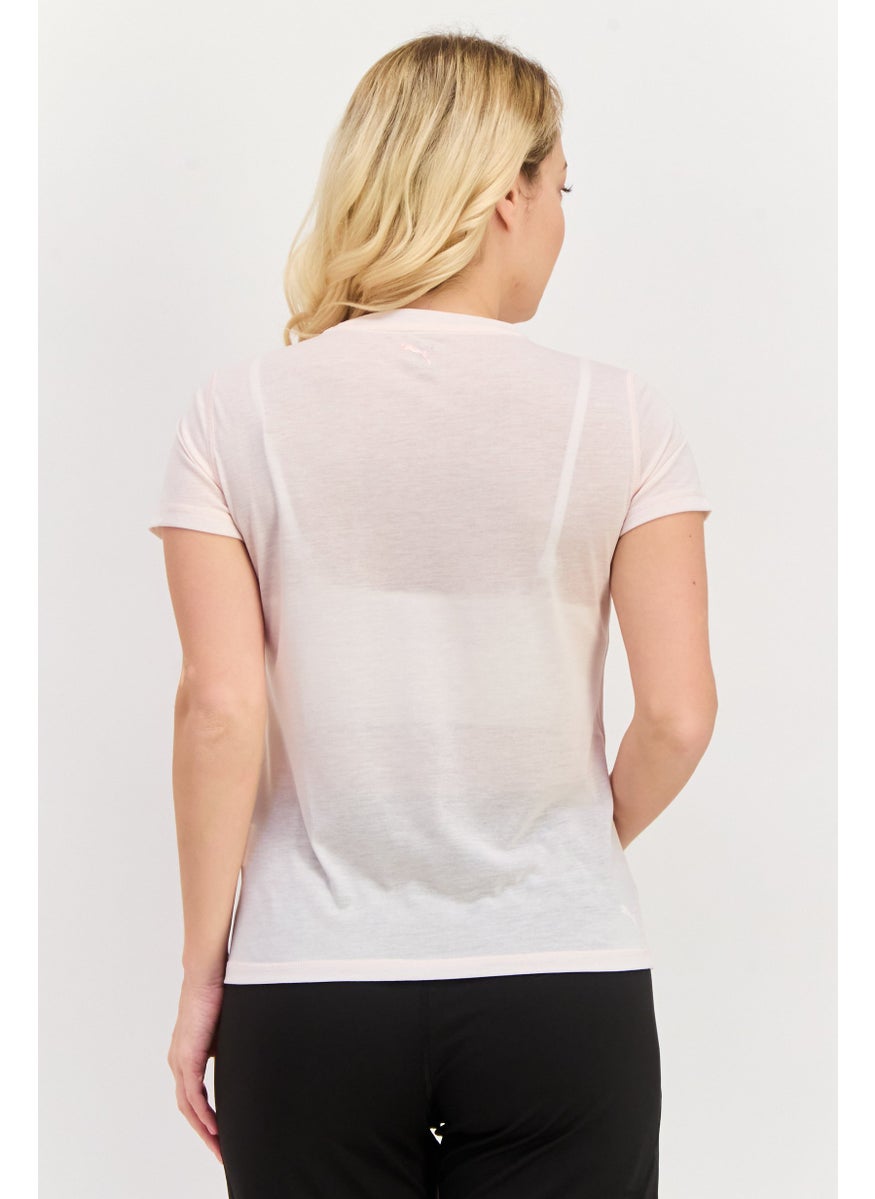 PUMA Women Sportswear Fit Short Sleeve Training Top, Peach  - Image 3