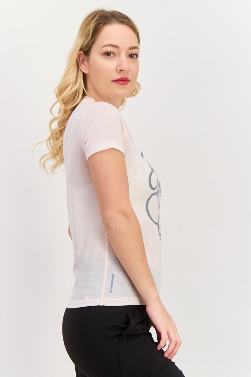 PUMA Women Sportswear Fit Short Sleeve Training Top, Peach - Image 2