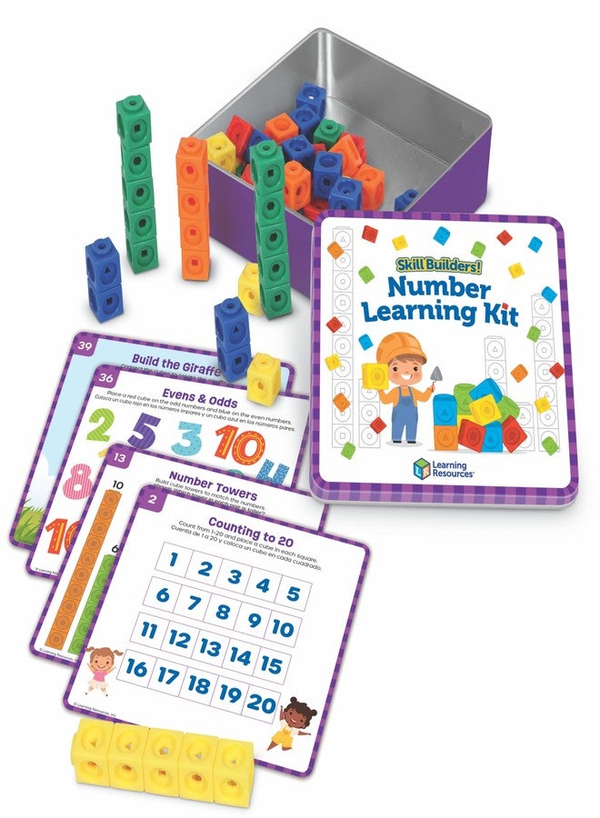 Learning Resources Skillbuilders Numbers Learning Kit - Math Manipulatives, Linking Cubes, Homeschool Supplies, Preschool Classroom Must Haves, Toddler Activities - Image 1