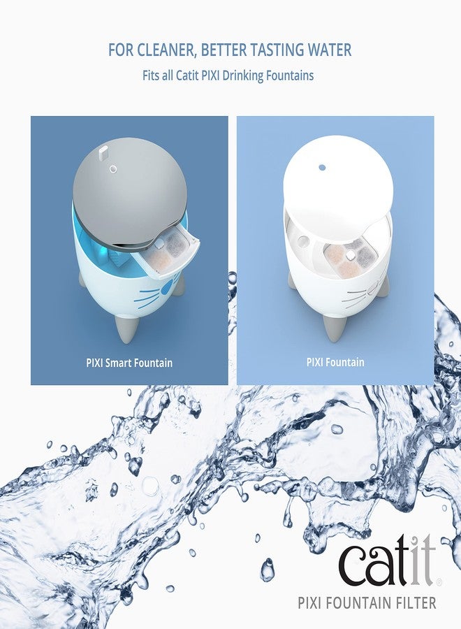 Catit PIXI Cat Drinking Fountain Filter, Replacement Triple Action Water Filter, 6-Pack - Image 1