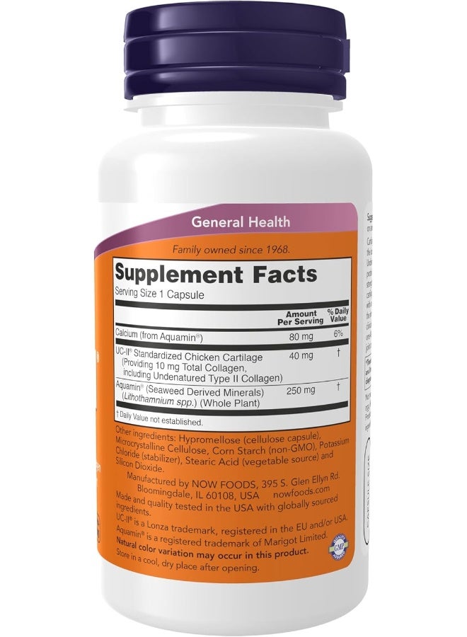 Now Foods, UC-II Joint Health, Undenatured Type II Collagen, 120 Veg Capsules - Image 2