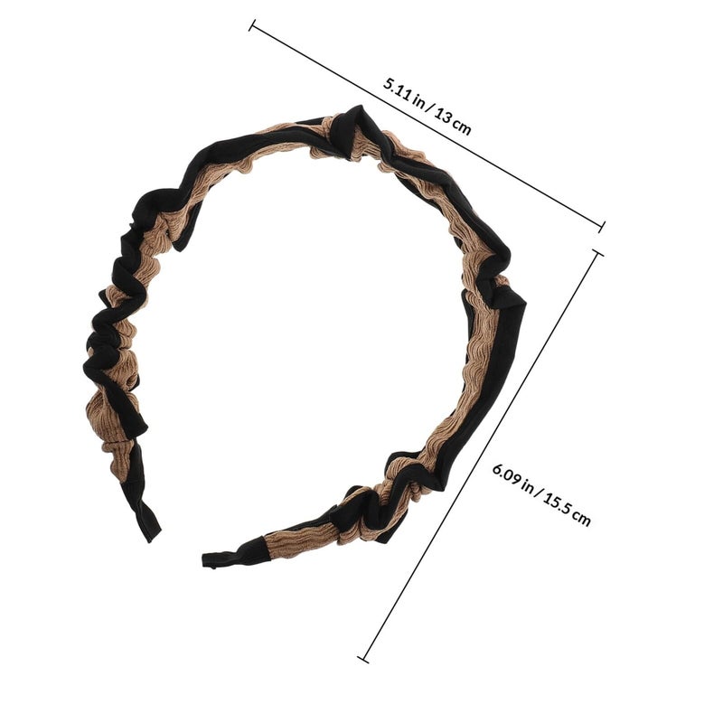 Non Slip Wide Khaki Headband For Women Facial Care Spa Makeup Skincare Accessory - Image 3