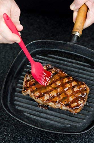 Femora Premium Virgin Silicone Tools - Big Spatula (1 pc.), Basting Brush (1 pc.), Set of 2, Red - Image 4