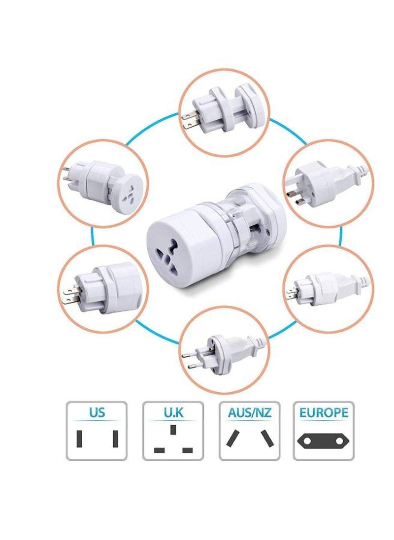 PALIWAL CREATION International Travel Adapter Universal Travel Adapter International Multipurpose Travel Adapter All in One US AUS UK EU NZ Europe NorthSouth America 150 Countries White  - Image 2