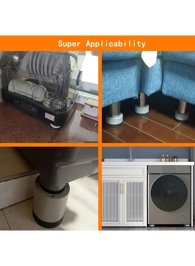 4 PCS Washer Dryer non Vibration Pads with Suction Cup Feet, Fridge Washing Machine Leveling Feet non Walk Pads - Image 4