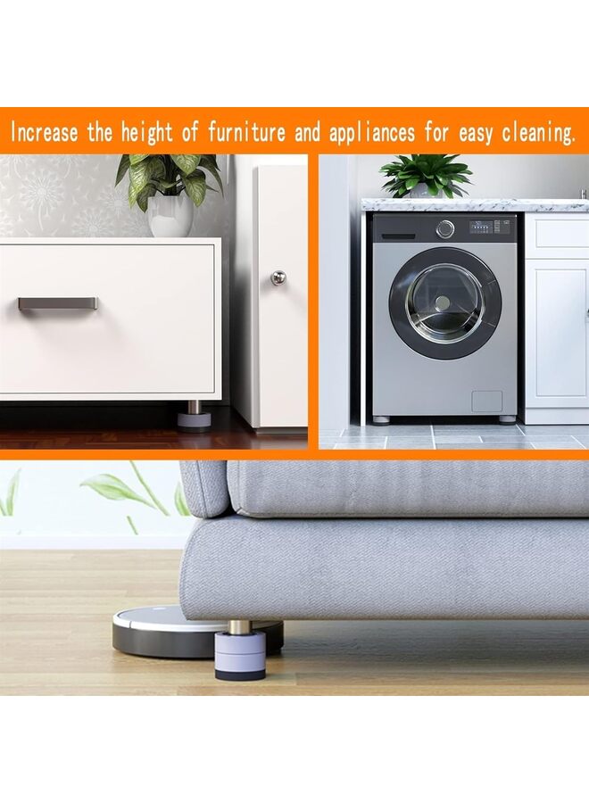 4 PCS Washer Dryer non Vibration Pads with Suction Cup Feet, Fridge Washing Machine Leveling Feet non Walk Pads - Image 3
