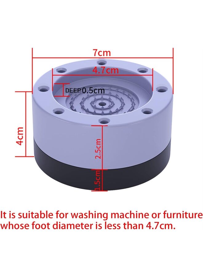 4 PCS Washer Dryer non Vibration Pads with Suction Cup Feet, Fridge Washing Machine Leveling Feet non Walk Pads - Image 1