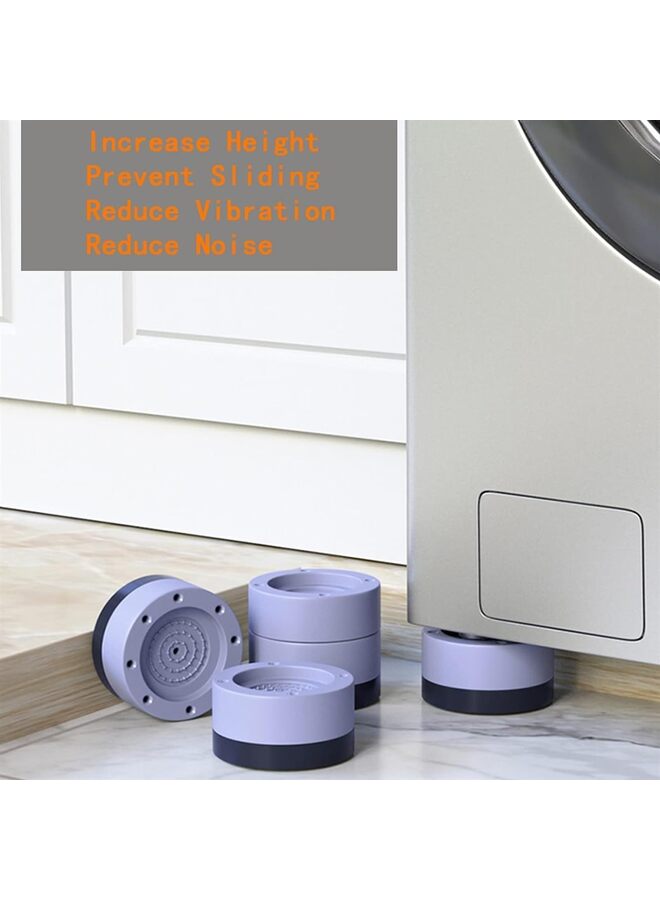 4 PCS Washer Dryer non Vibration Pads with Suction Cup Feet, Fridge Washing Machine Leveling Feet non Walk Pads - Image 2