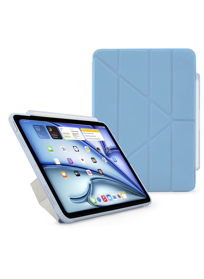 Pipetto Origami No3 Pencil Case for Apple iPad AIR 13 inch Case (2024) M2 Smart Cover with 5 in 1 Stand - Light Blue - Image 1
