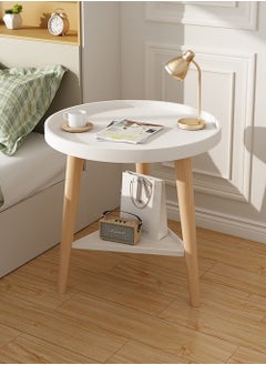 AnneFish 2pcs Simple Double-layer Large-capacity Storage Bedside Coffee Table For Home End Table  - Image 4