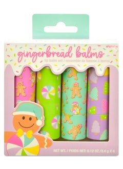 iscream iscream Sweet Gingerbread 4piece Scented Holiday Lip Balm Set 