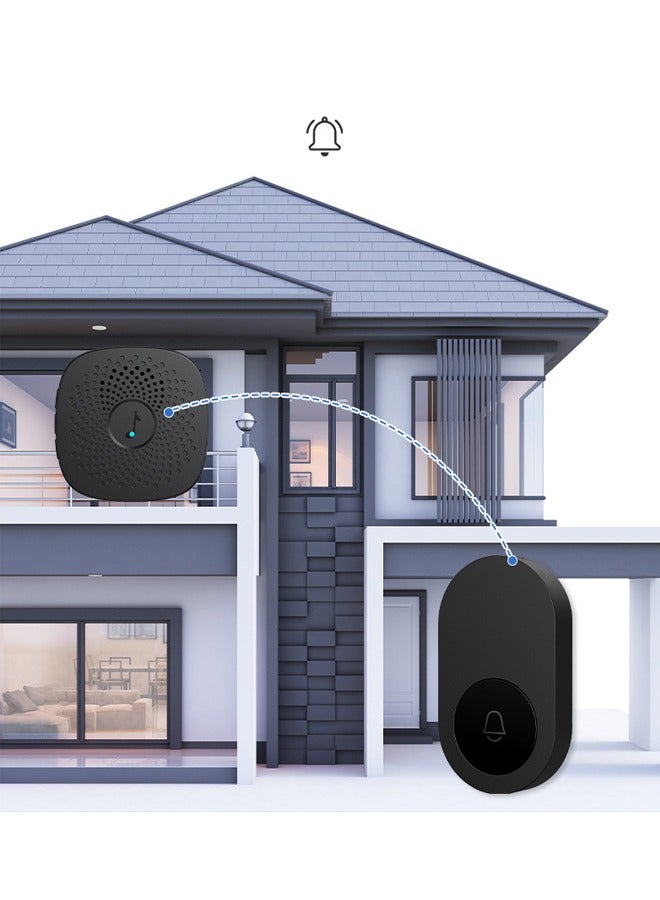 Wireless Doorbell, Waterproof Wireless Doorbell Kit With 38 Bells And AdjUStable Volume (1 Receiver And 1 Pressure Button) - Image 3