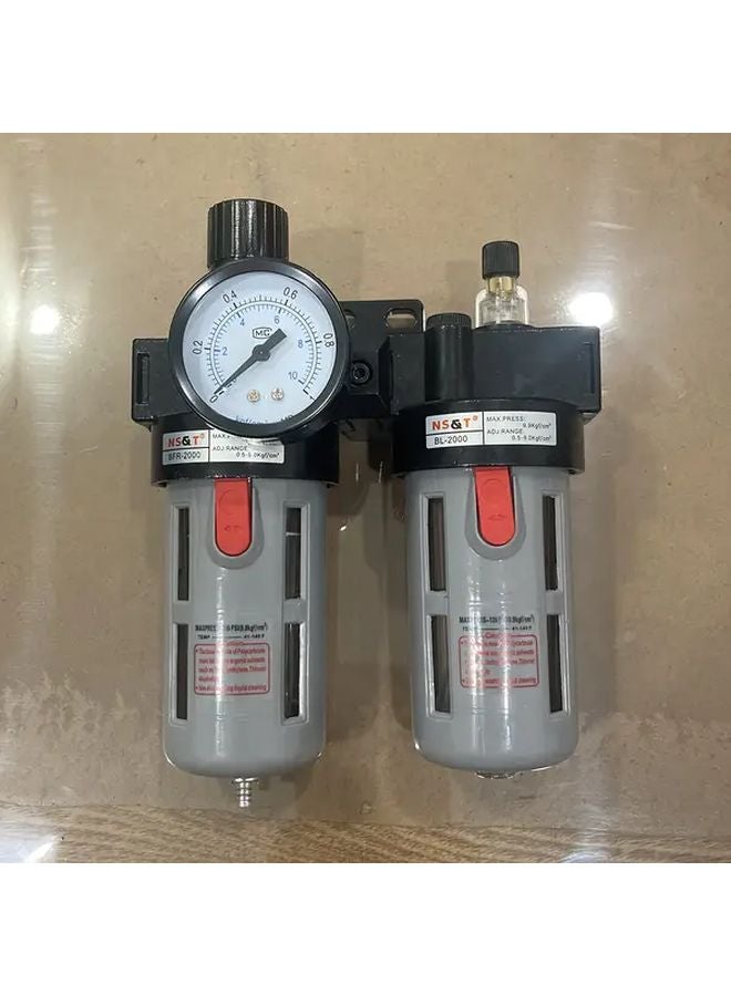 BFC2000 1 4 Inch Air Compressor Filter Regulator Combo With Oil Water Separation - Image 2