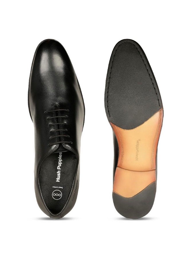 Hush Puppies - Hush Puppies Mens Florian Oxford Black Uniform Dress Shoe - 10 UK (8246597) - Image 1