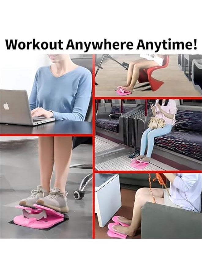 Generic Mini Foldable Leg Exerciser Portable Foot Pedal Exercise Machine Under Desk Stepper Exercising Leg Muscles Physical Therapy Leg Exercise Relieves Varicose Veins at Home Office  - Image 3