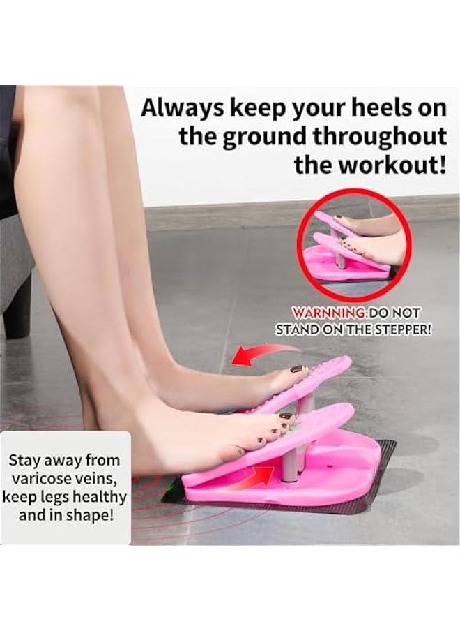 Generic Mini Foldable Leg Exerciser Portable Foot Pedal Exercise Machine Under Desk Stepper Exercising Leg Muscles Physical Therapy Leg Exercise Relieves Varicose Veins at Home Office  - Image 4