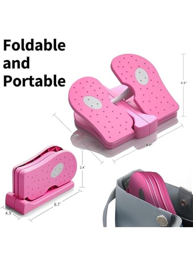 Generic Mini Foldable Leg Exerciser Portable Foot Pedal Exercise Machine Under Desk Stepper Exercising Leg Muscles Physical Therapy Leg Exercise Relieves Varicose Veins at Home Office  - Image 5